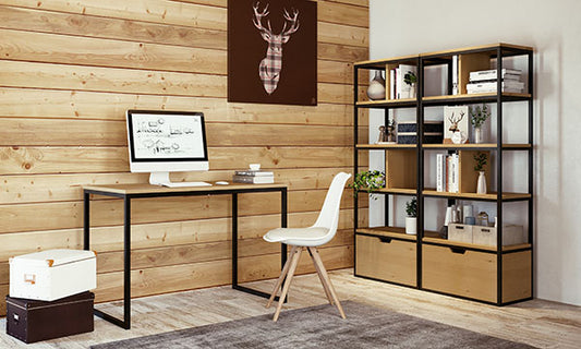 bureau dans un chalet moderne