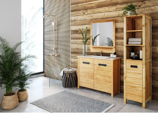 Salle de bain en bois de style montagnarde