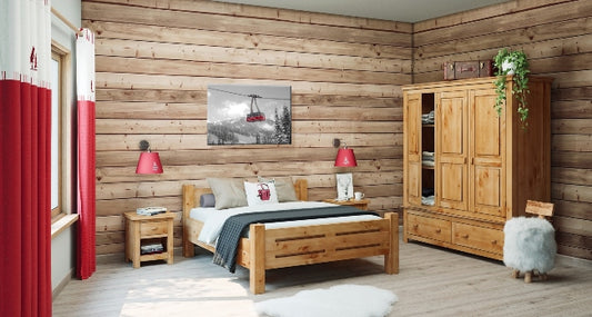 armoire rustique de style montagnard ou campagnard pour rangement du linge