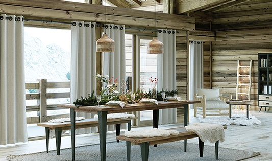 salle à manger chalet moderne et luxueux