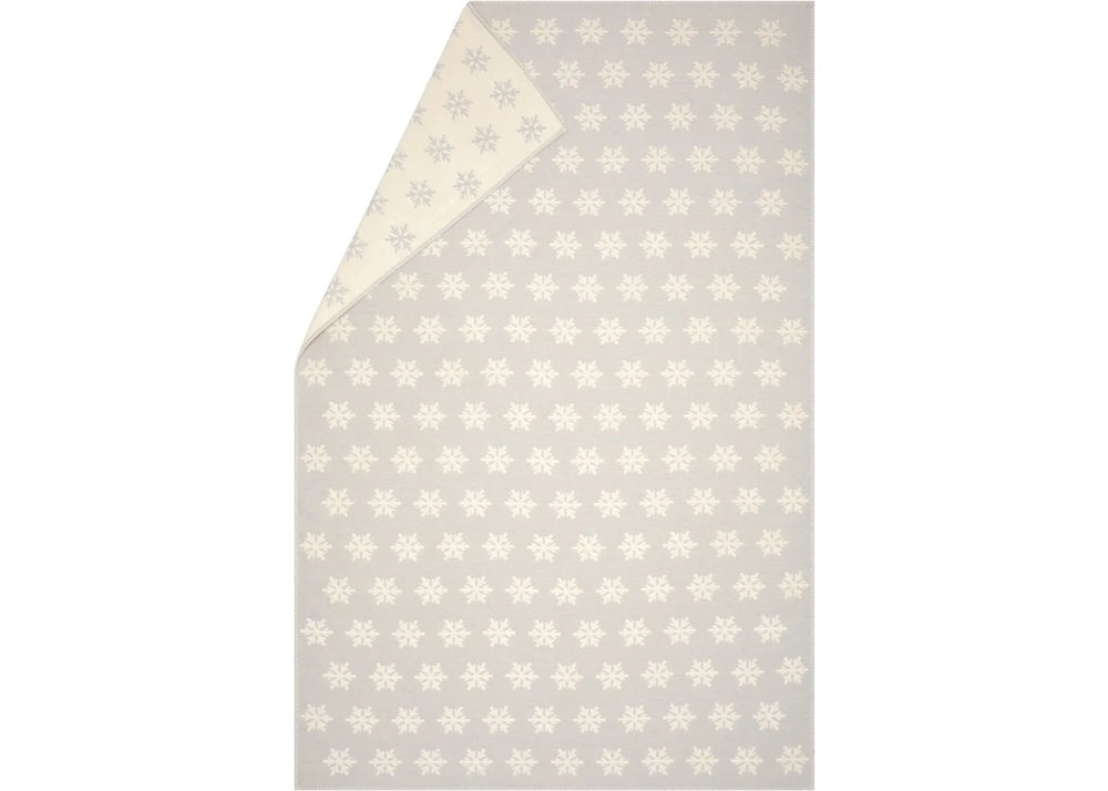 Plaid CARLA 200x135cm snowflake gris