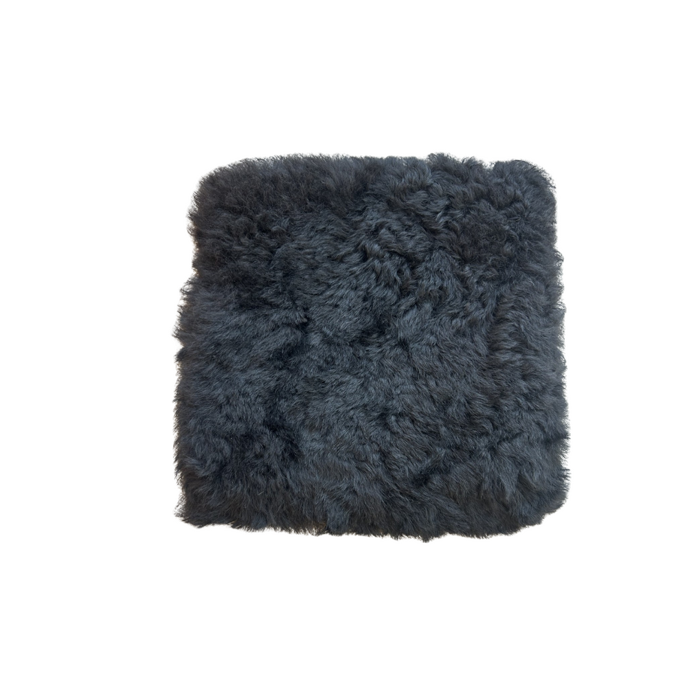 Galette de chaise fourrure marron