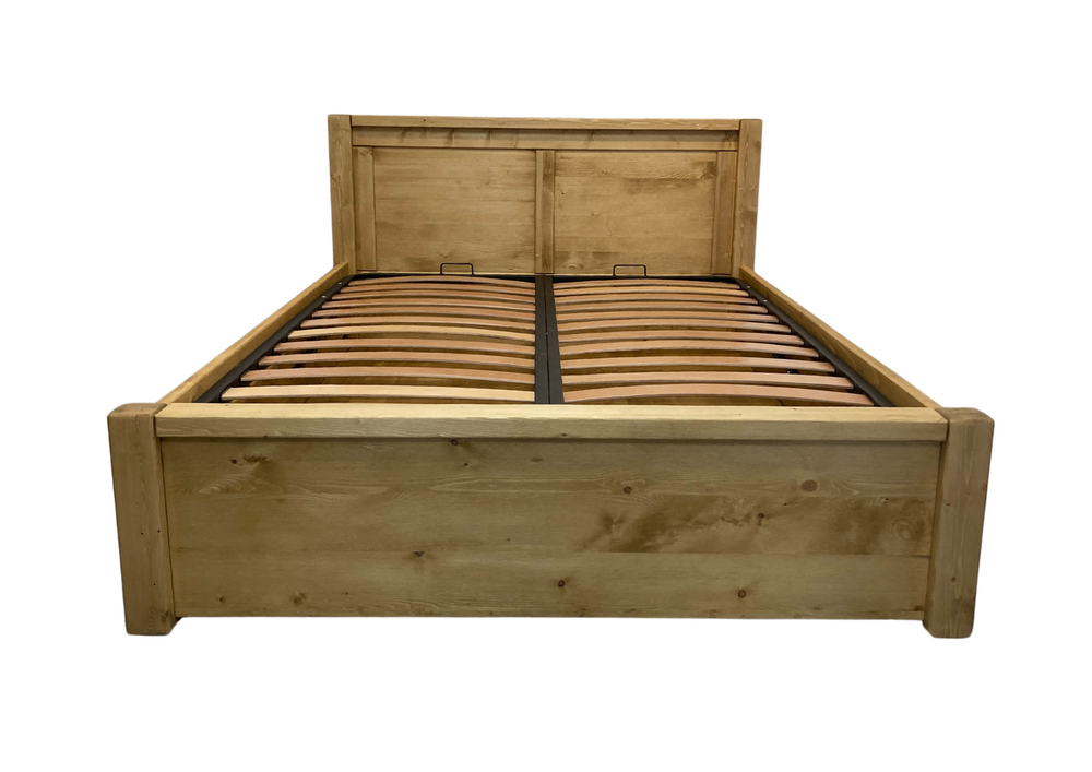 Lit coffre 2 places Dibona en bois massif