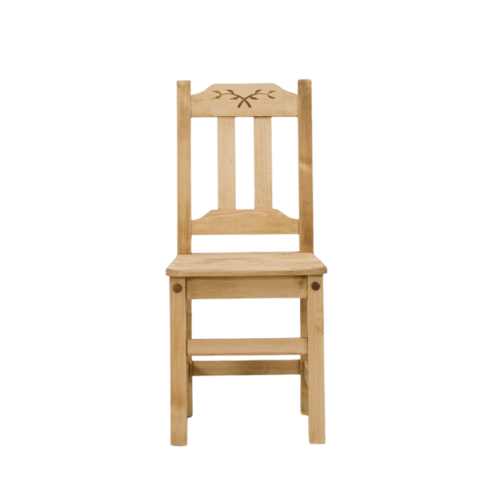 Chaise avec motif en bois massif