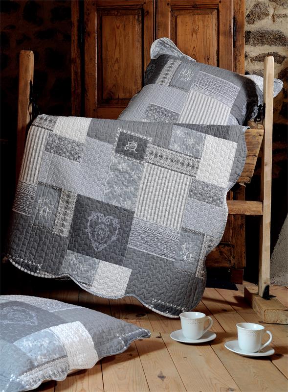 Boutis Arkansas gris 240 x 220 cm