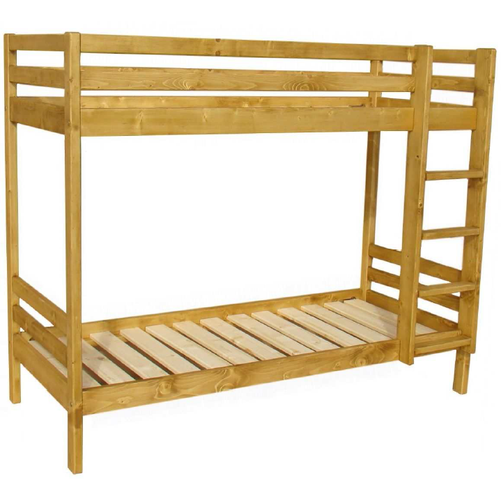 Lits superposés 90x190cm échelle à droite