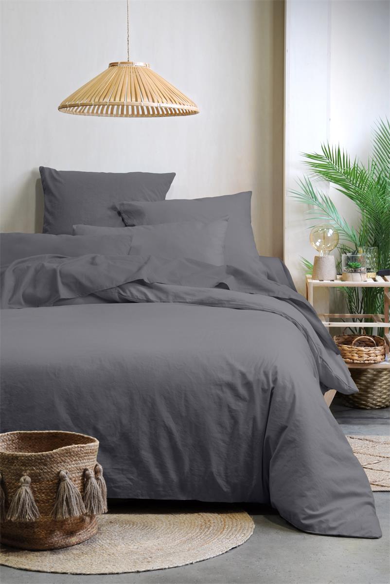 Housse de couette 260 x 240 cm Anthracite