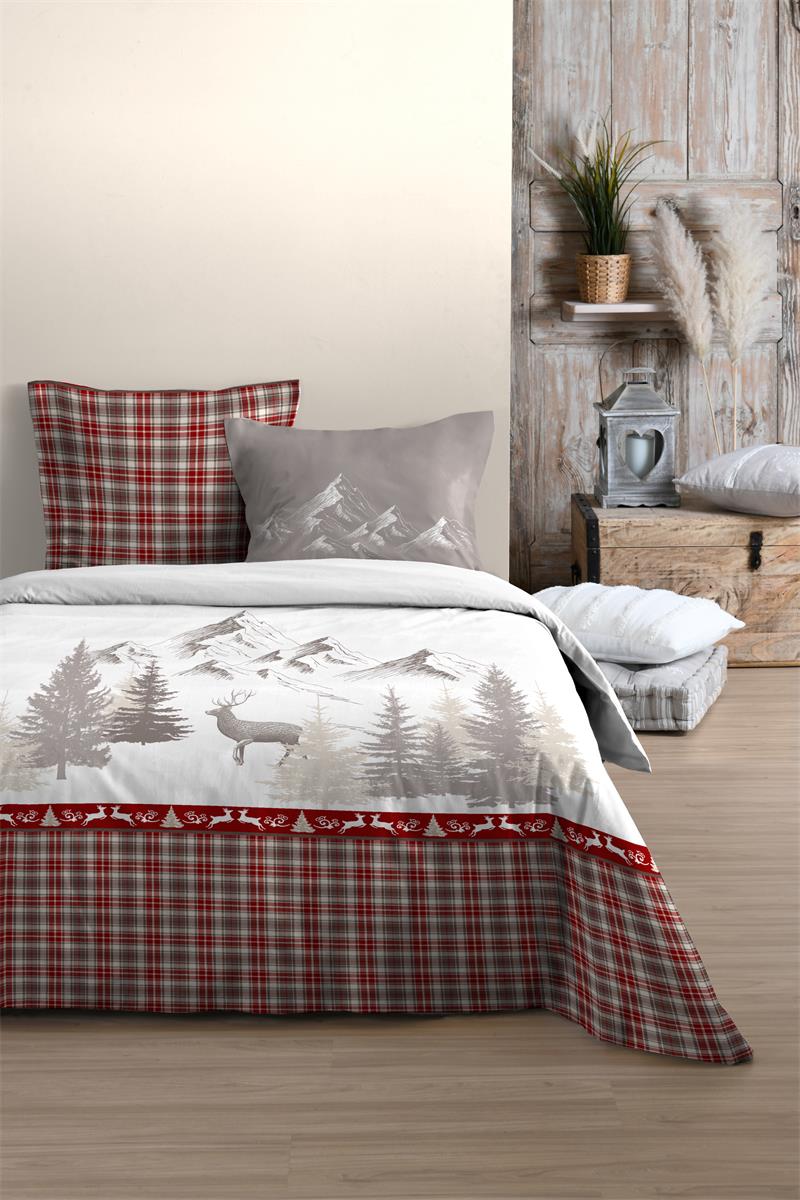 Housse de couette 240 x 220 cm Chamousset Rouge