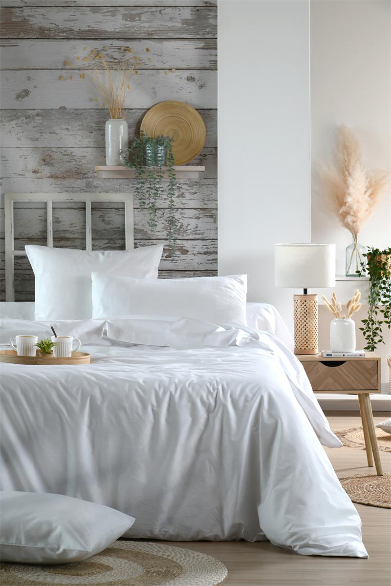 Housse de couette 240 x 220 cm Elysée Blanc