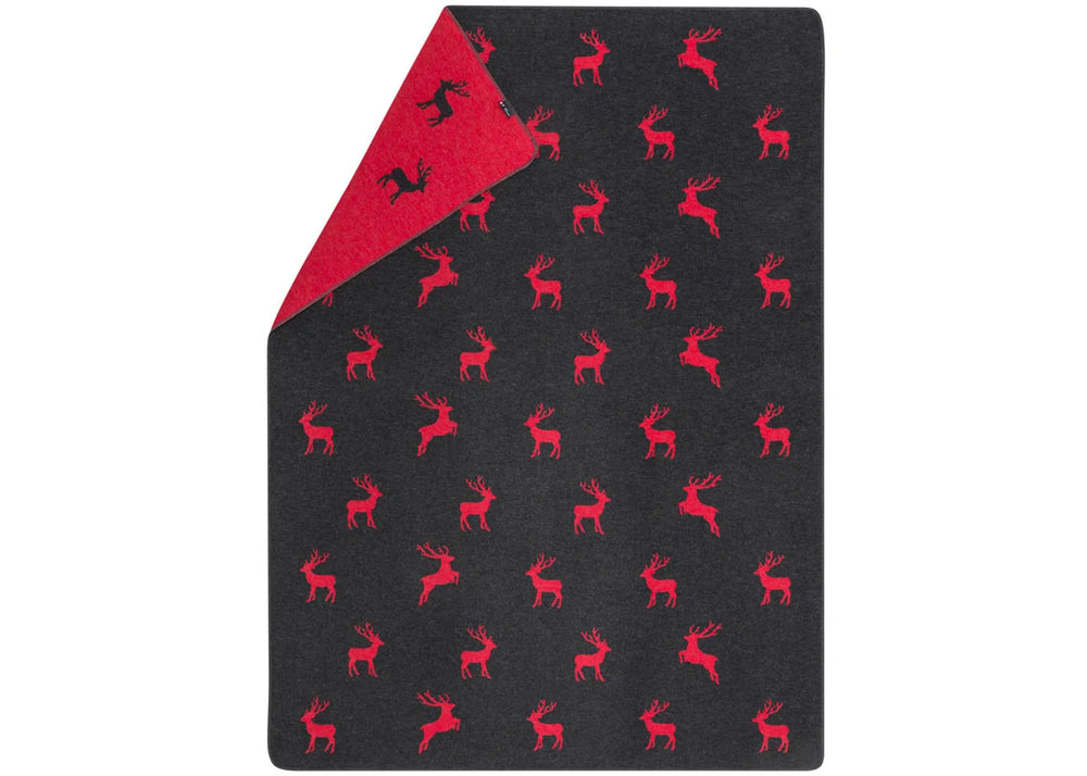 Plaid SILVRETTA 200x140 cm Rouge et gris Rennes
