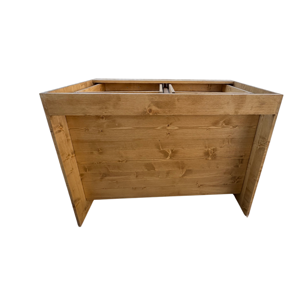 Meuble bas ARAVIS 120 cm deux tiroirs deux portes de rangement bois massif