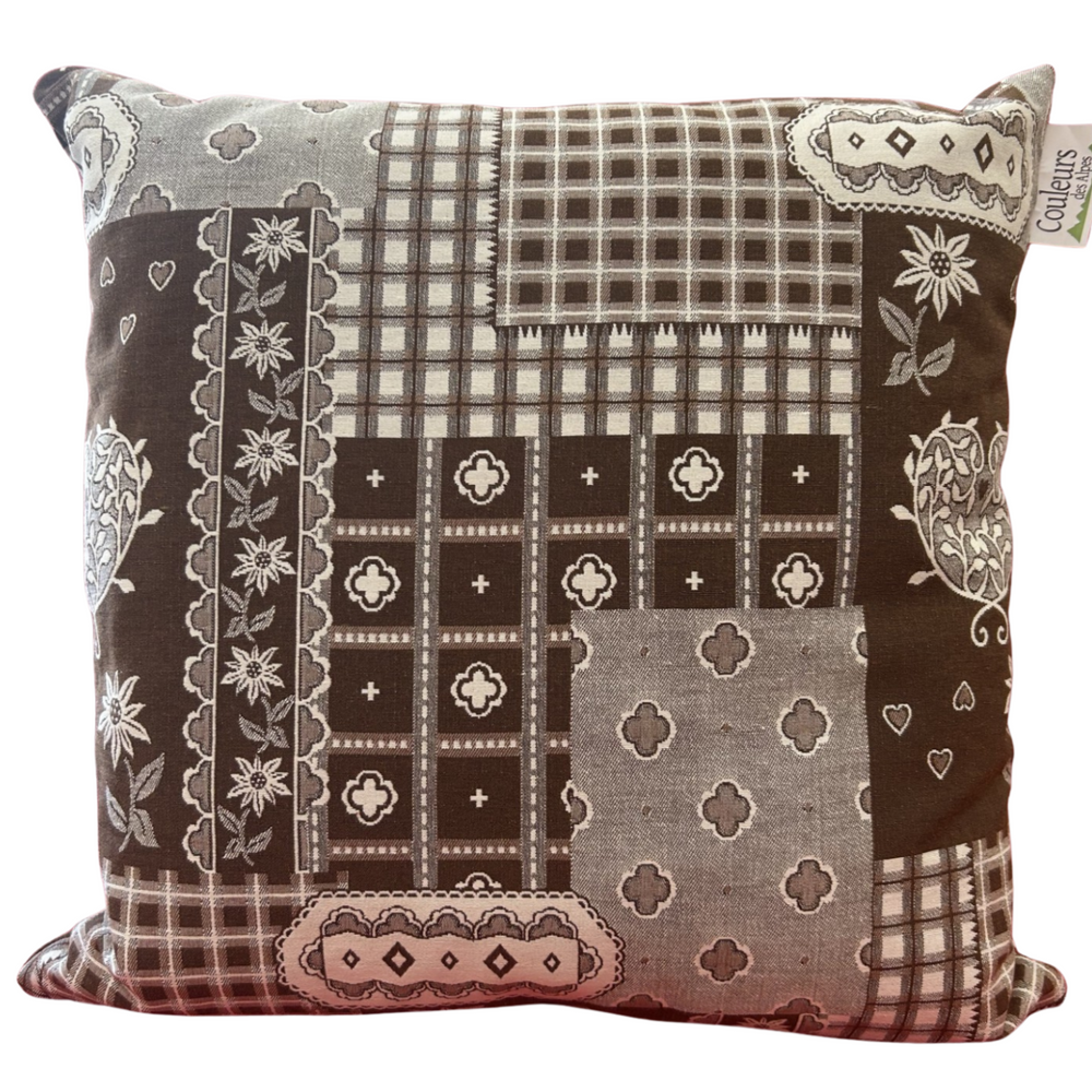 Coussin carré 40 x 40 cm Veneto marron Aspin
