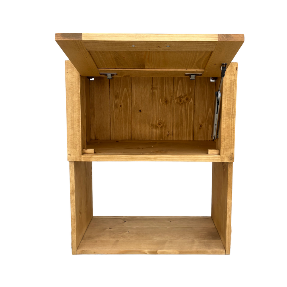 Meuble haut 60 cm avec porte relevable ARAVIS bois massif