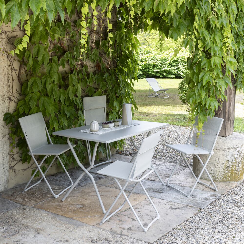 Table rectangle Balcony Acier Beige Seigle