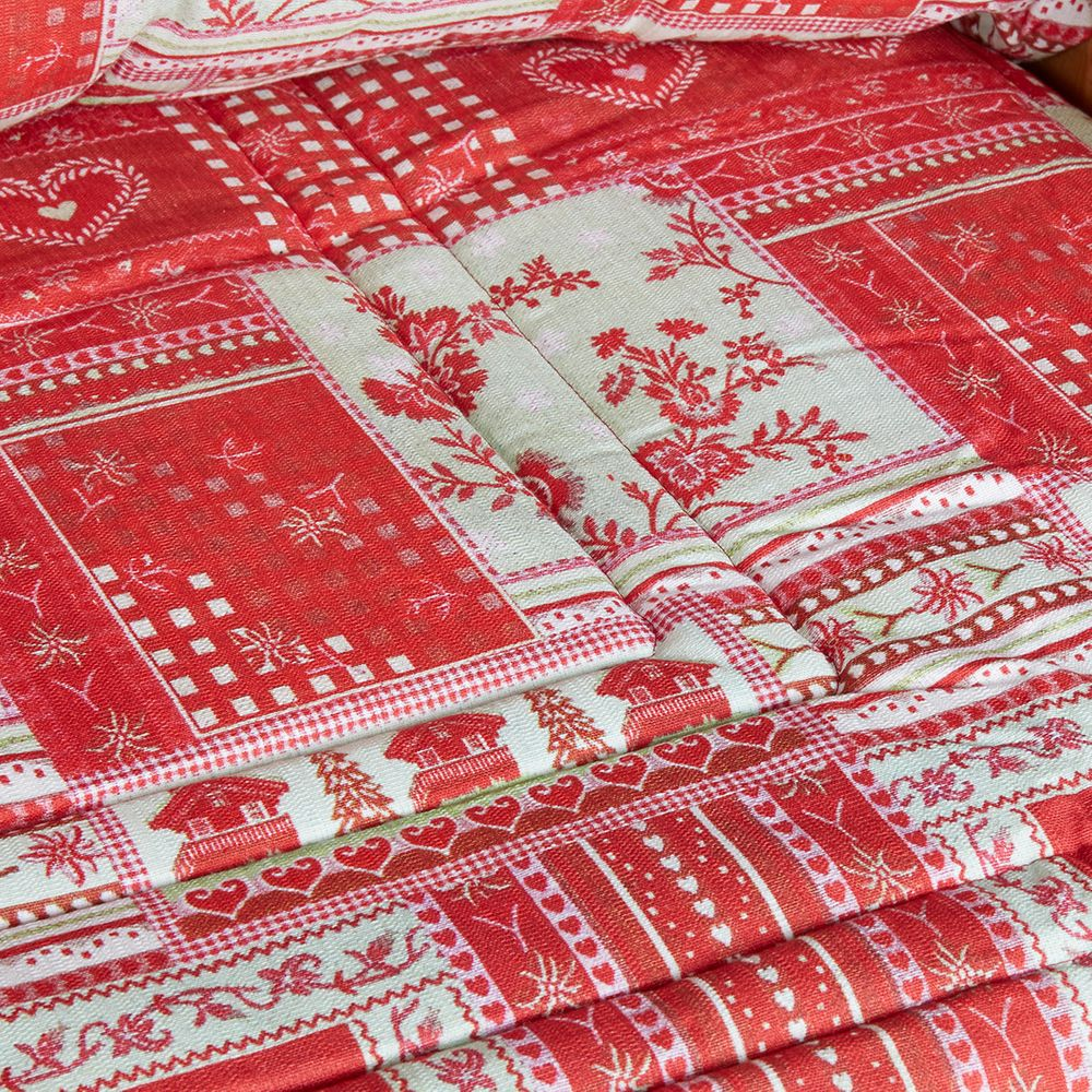 Housse pour canapé convertible gigogne 3 places Dahu Vanoise rouge