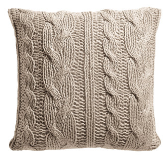 Coussin tricot Ecru 40x40cm