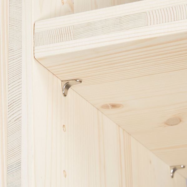 Cube de rangement pin brut 5 niches