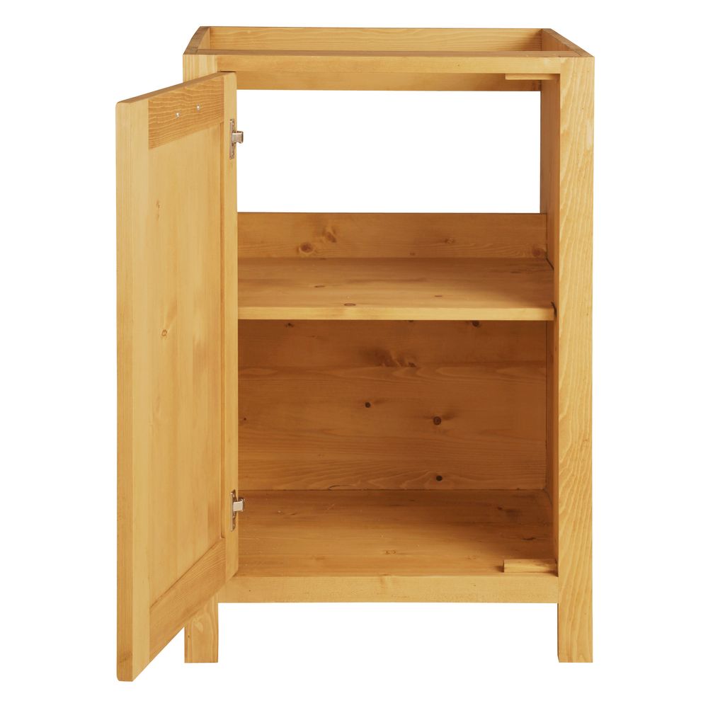 Meuble bas sous évier 60cm 1 porte ouverture à gauche