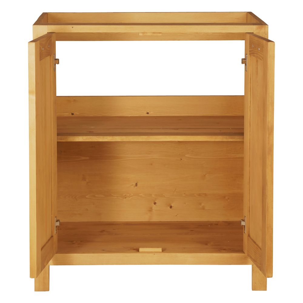 Meuble sous évier pin massif 80 cm 2 portes Aravis