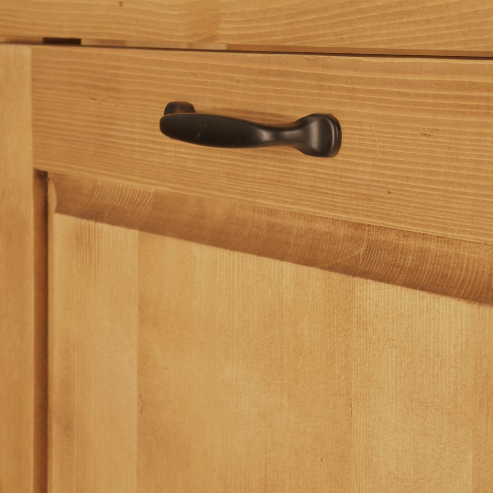 Meuble sous évier pin massif 80 cm 2 portes Aravis