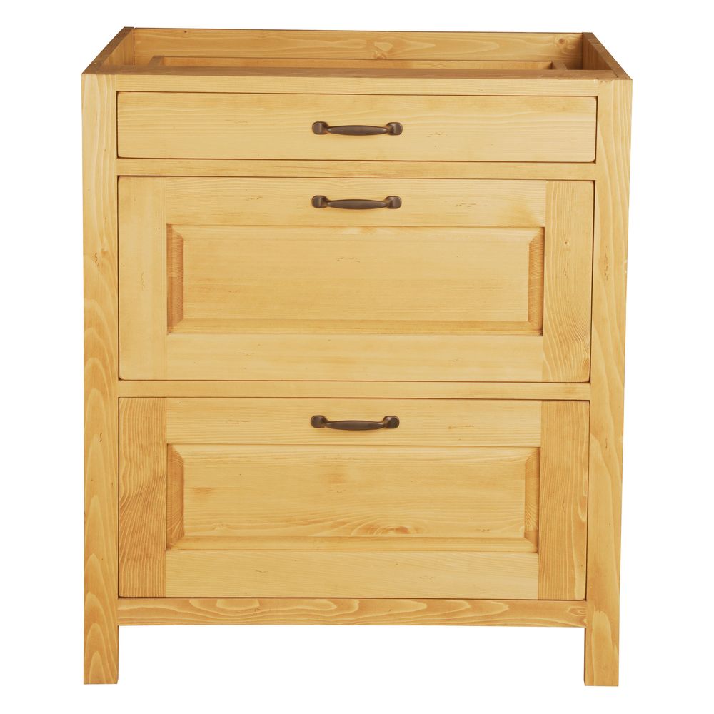 Meuble bas pin massif 80 cm ARAVIS