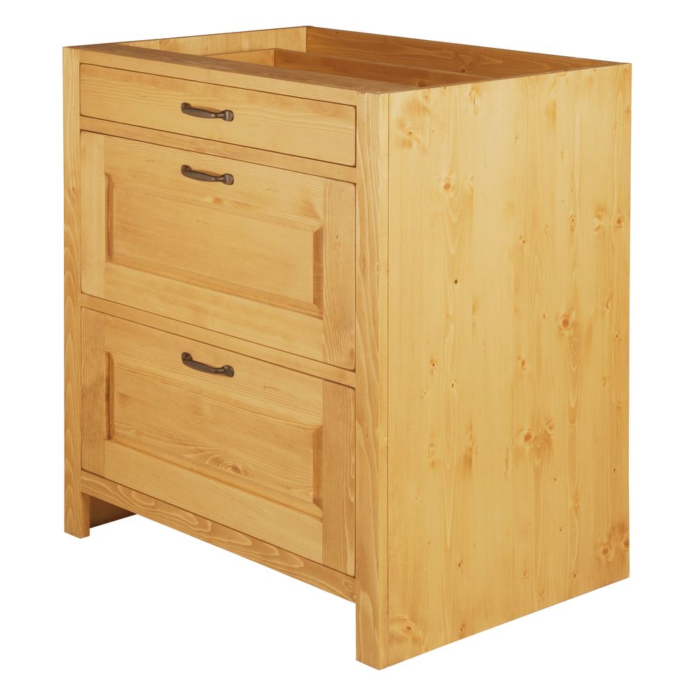 Meuble bas pin massif 80 cm ARAVIS