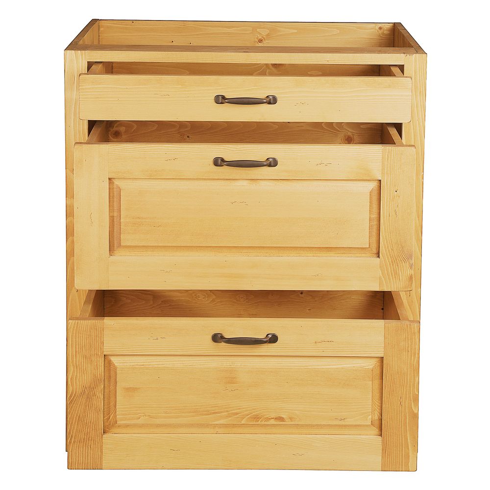 Meuble bas pin massif 80 cm ARAVIS