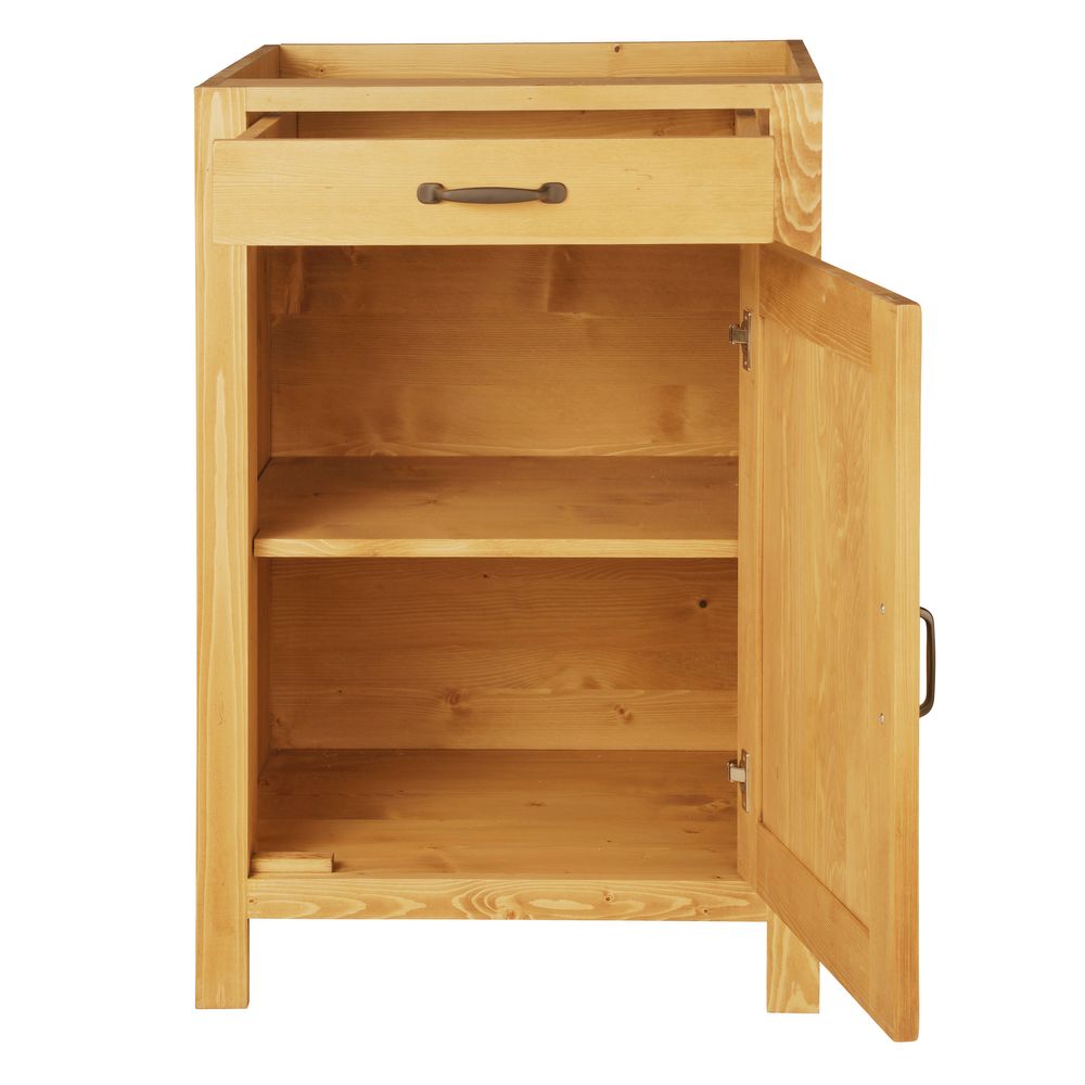 Meuble bas 60 cm 1 porte ouverture droite, 1 tiroir ARAVIS