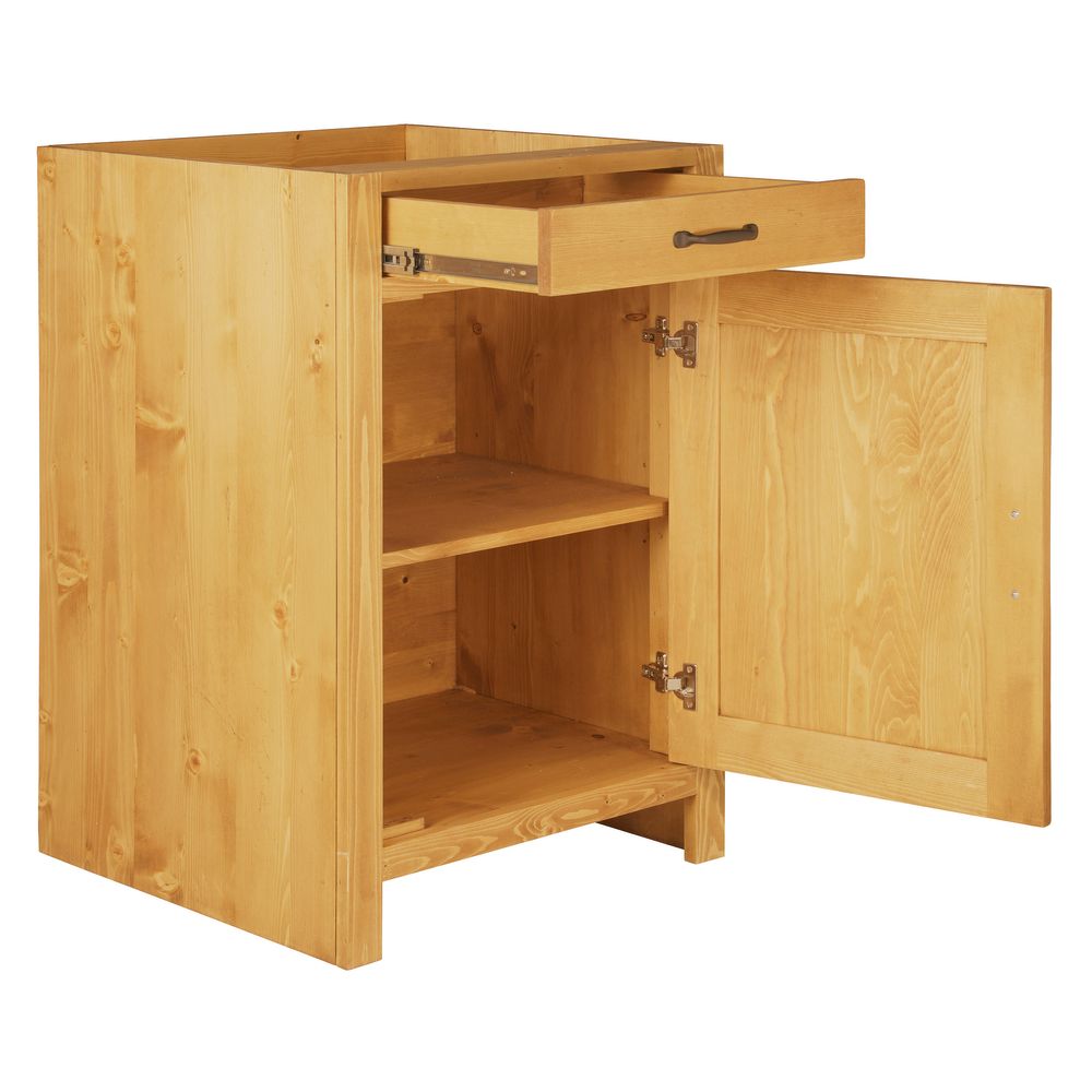 Meuble bas 60 cm 1 porte ouverture droite, 1 tiroir ARAVIS