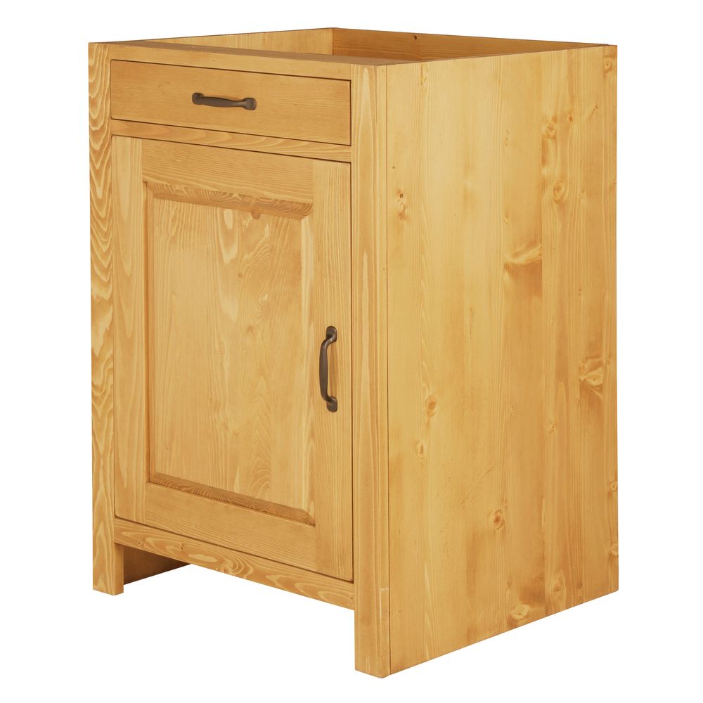 Meuble bas 60 cm 1 porte ouverture gauche, 1 tiroir ARAVIS