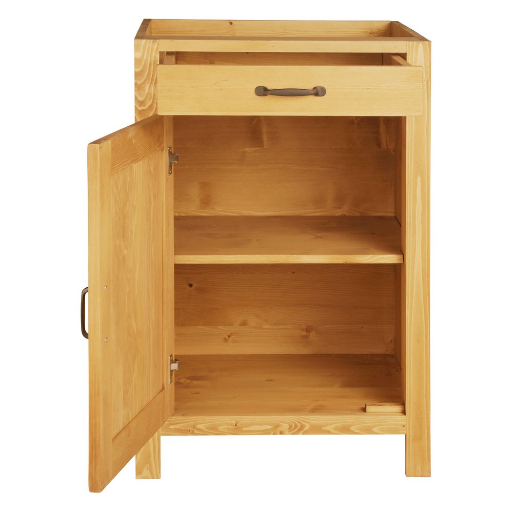 Meuble bas 60 cm 1 porte ouverture gauche, 1 tiroir ARAVIS