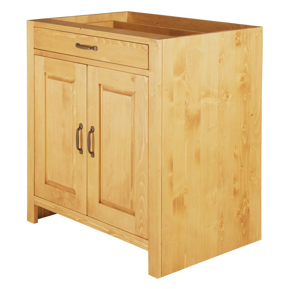 Meuble bas 80 cm 2 portes, 1 tiroir ARAVIS