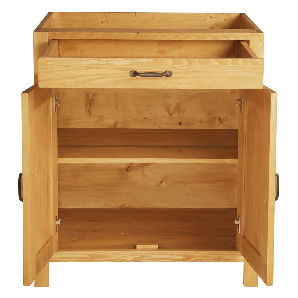 Meuble bas 80 cm 2 portes, 1 tiroir ARAVIS