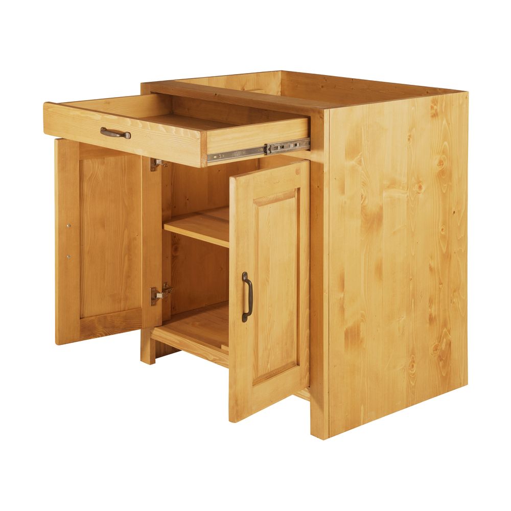 Meuble bas 80 cm 2 portes, 1 tiroir ARAVIS