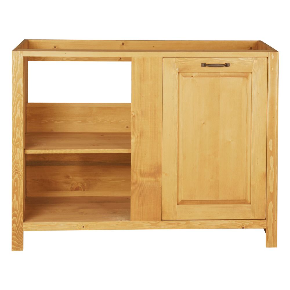 Meuble bas 120 cm angle droite 1 porte ARAVIS