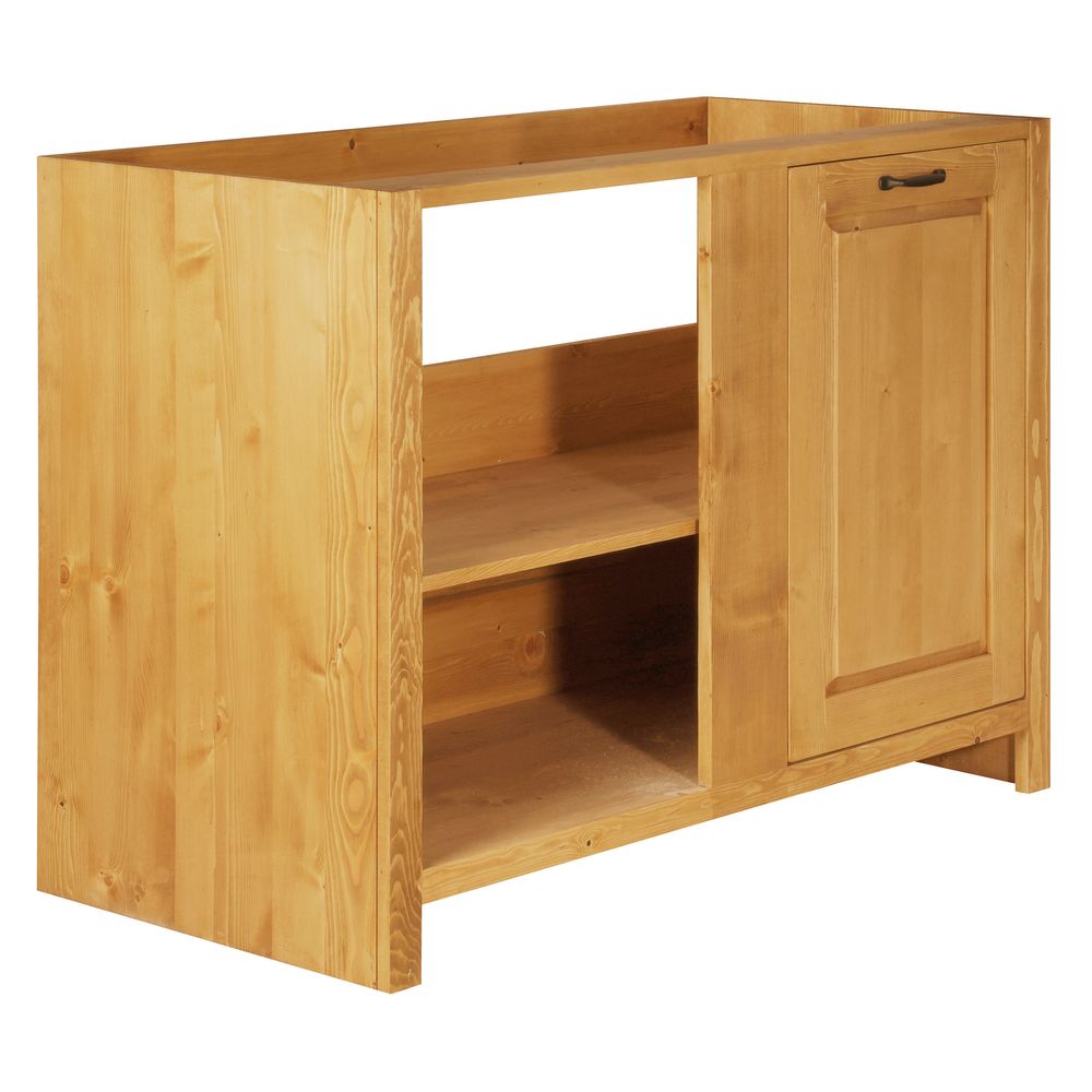 Meuble bas 120 cm angle droite 1 porte ARAVIS