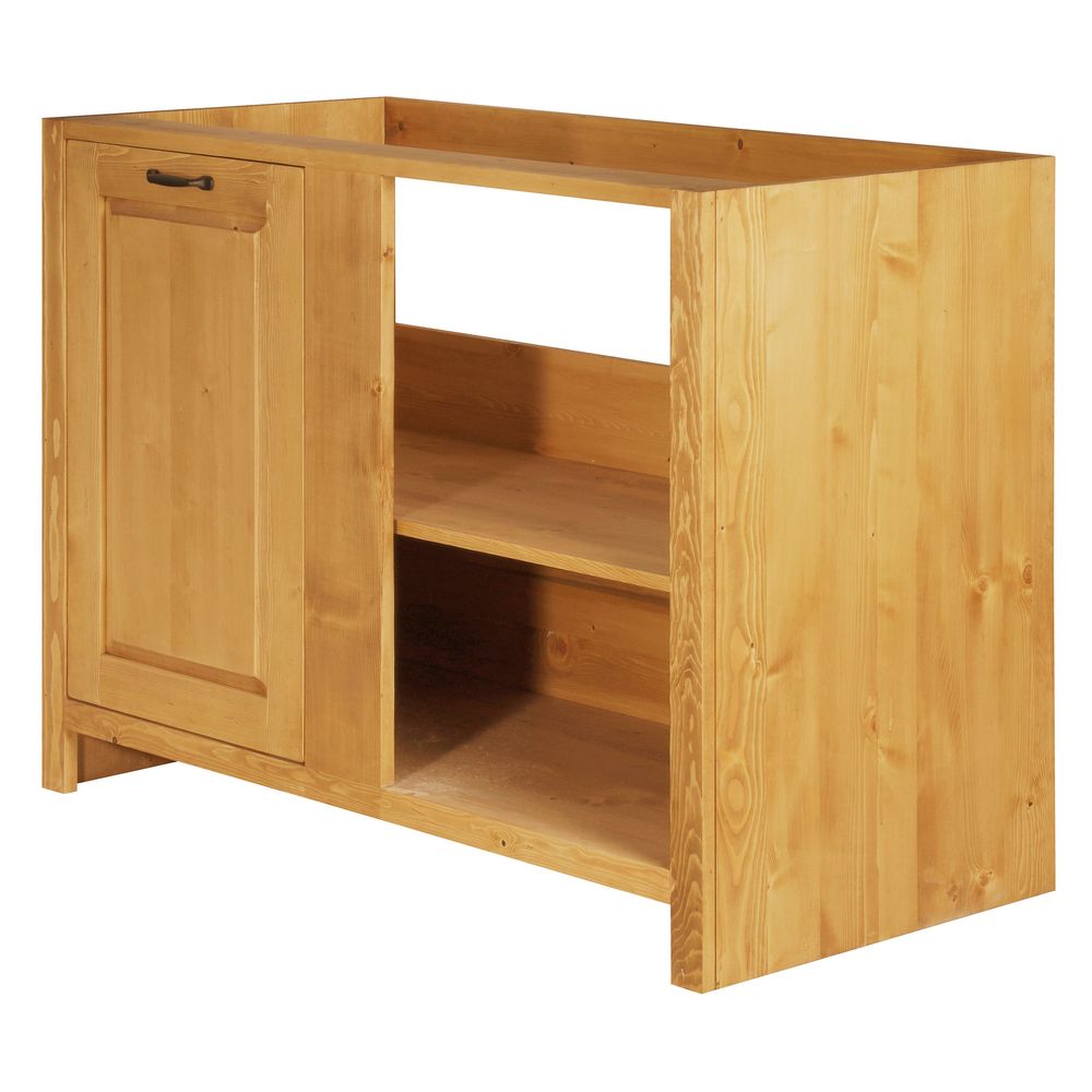 Meuble bas 120 cm angle gauche 1 porte ARAVIS