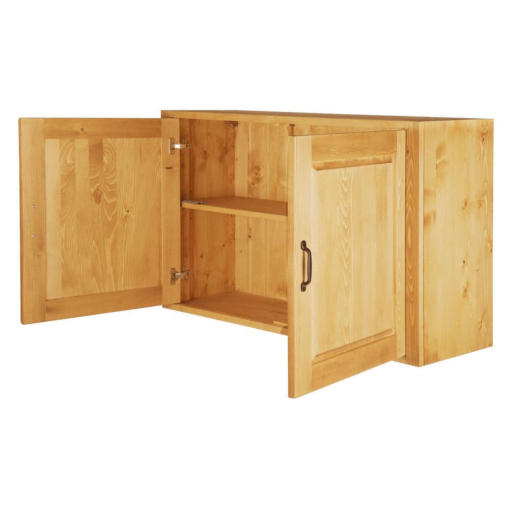 Meuble haut 120 cm 2 portes bois massif ARAVIS