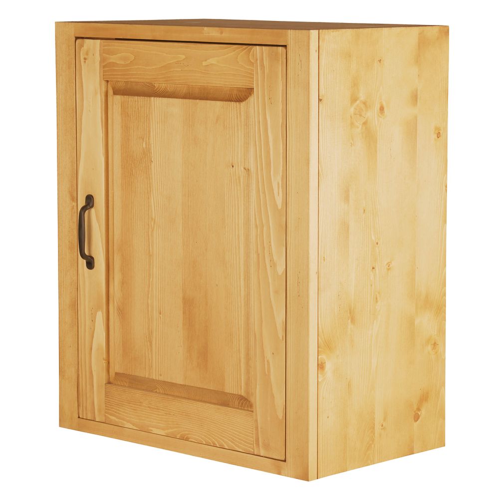 Meuble haut pin massif 60 cm 1 porte ouverture à droite Aravis