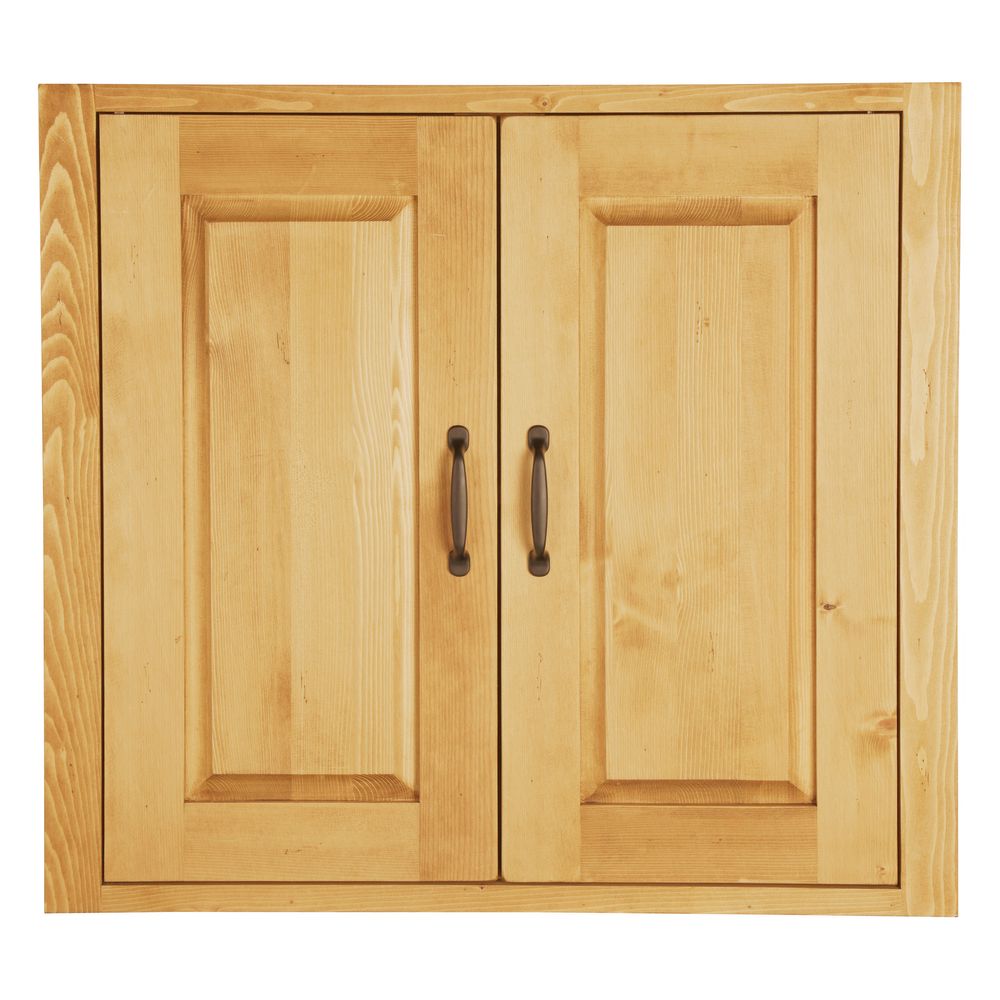 Meuble haut pin massif 80 cm 2 portes Aravis
