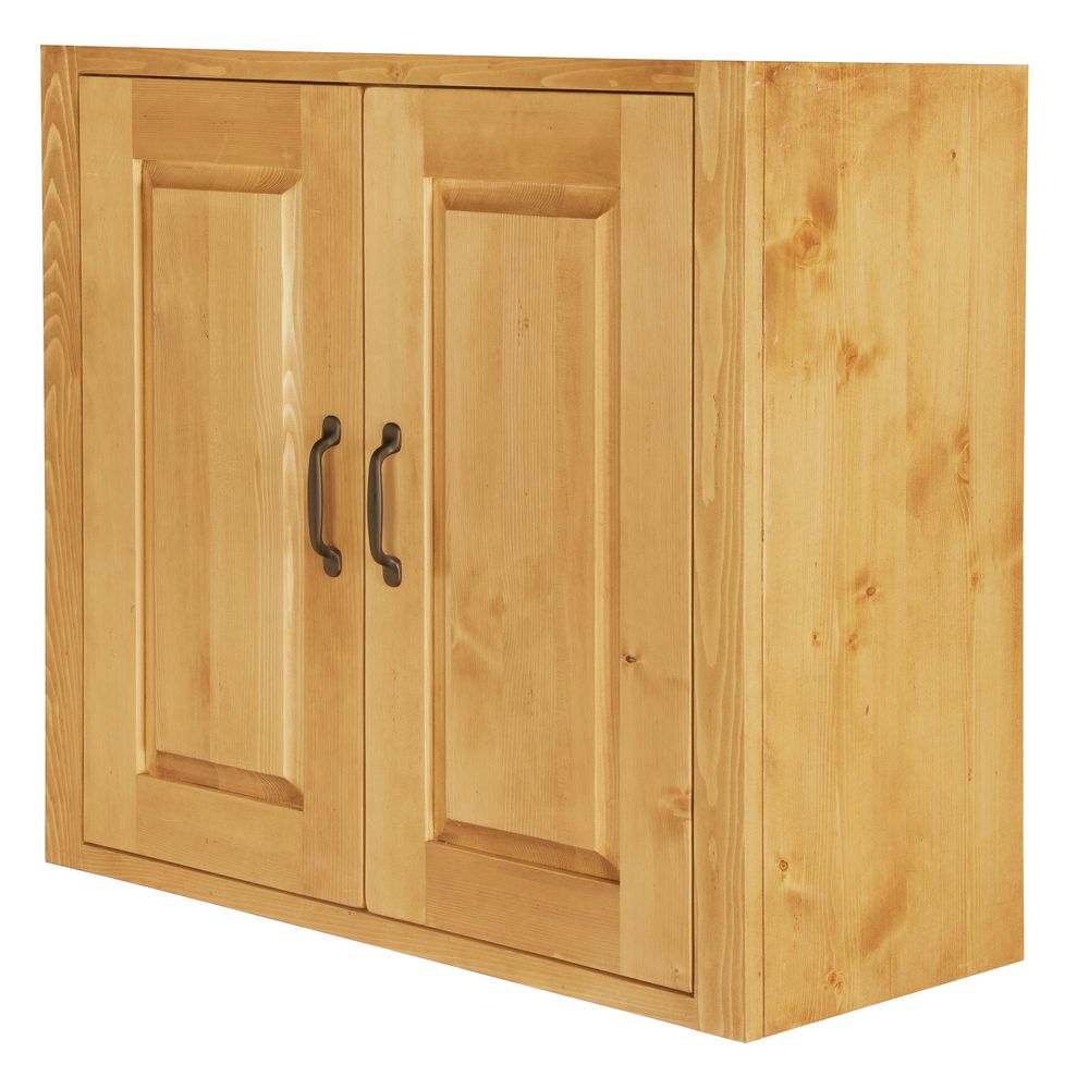 Meuble haut pin massif 80 cm 2 portes Aravis