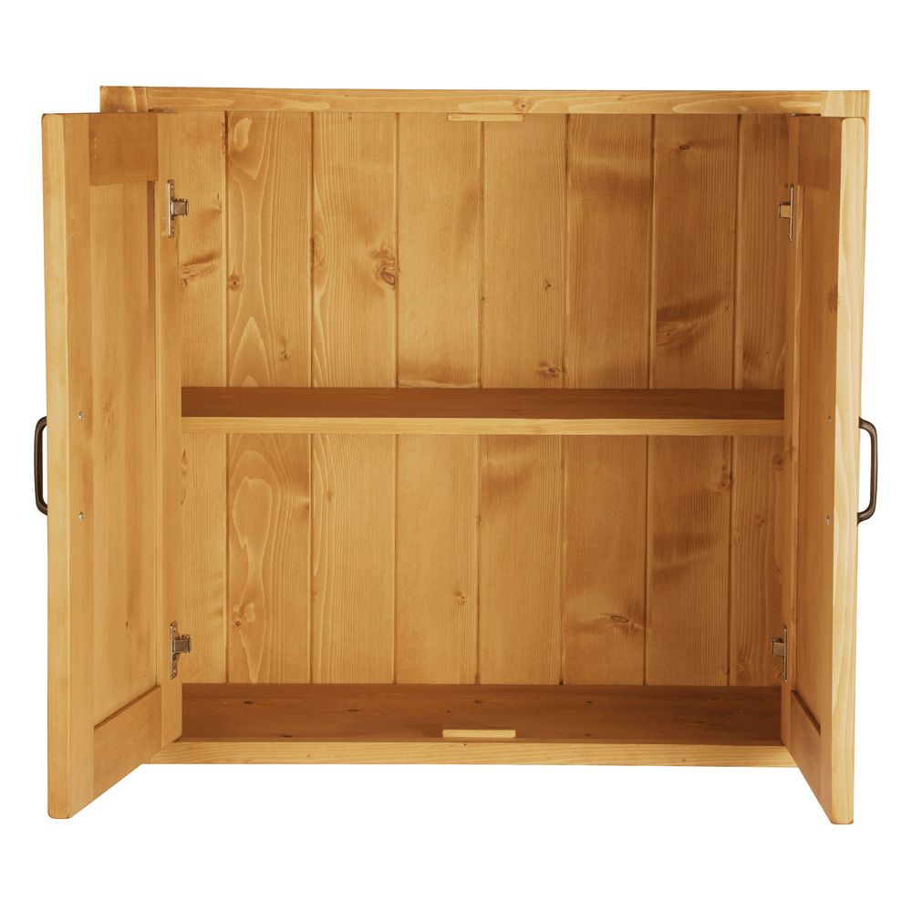 Meuble haut pin massif 80 cm 2 portes Aravis