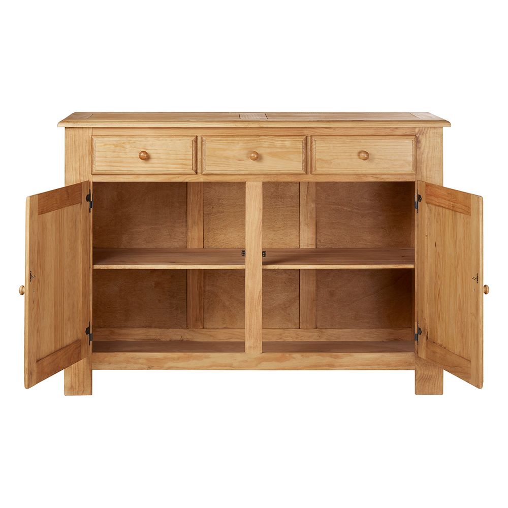 Enfilade en pin 2 portes 3 tiroirs Avoriaz