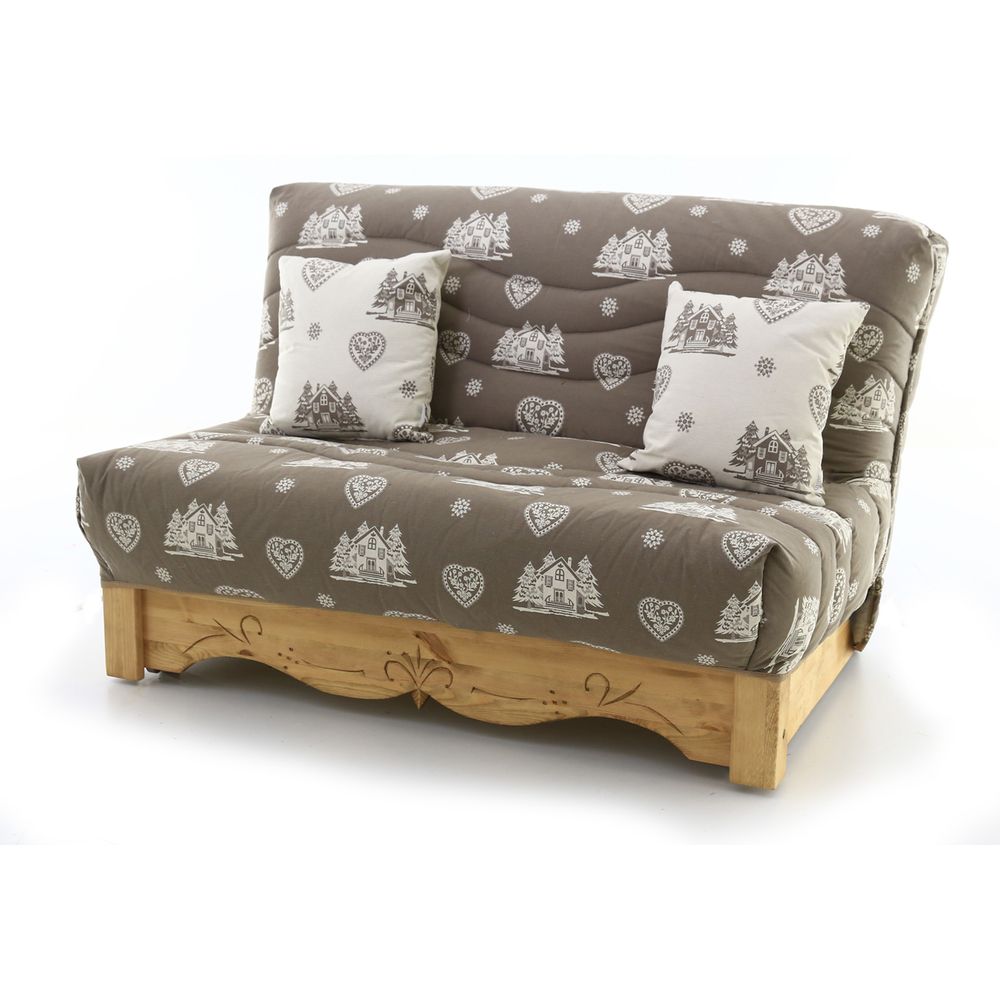 Housse de canapé convertible BZ 140 x 200 cm courchevel taupe