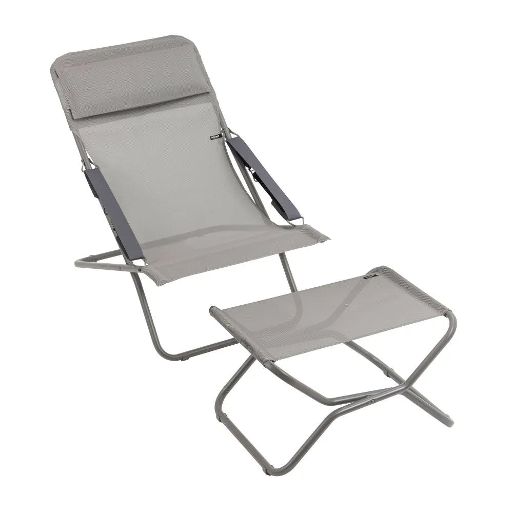 Chaise longue / bain de soleil pliant Transabed Batyline® Iso Marron Terre