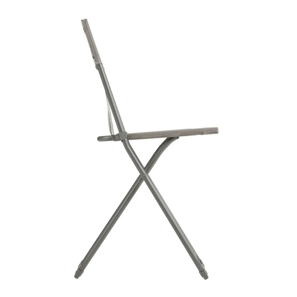 Chaise pliante ultra-compacte Balcony Batyline® Iso Anthracite Terre tube Titane