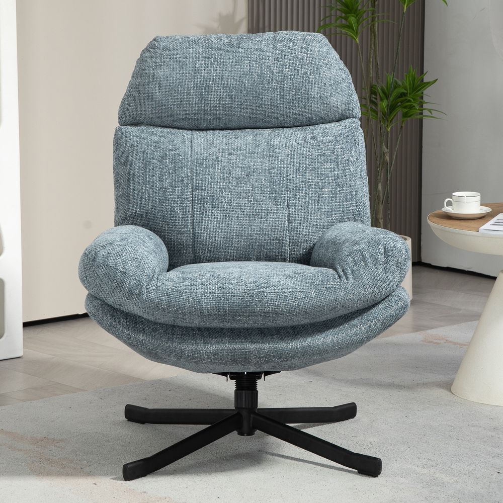 Fauteuil inclinable pivotant bleu clair