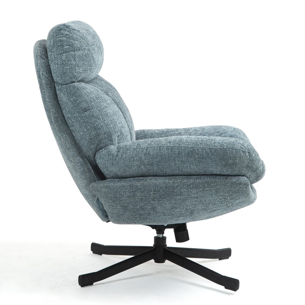 Fauteuil inclinable pivotant bleu clair