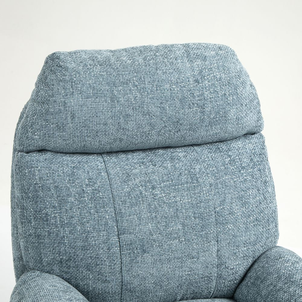 Fauteuil inclinable pivotant bleu clair