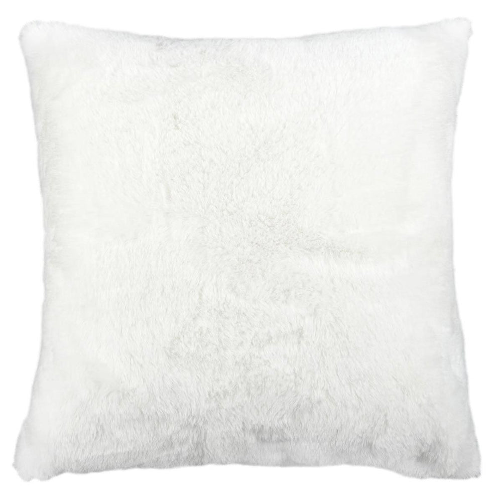 Coussin 45x45cm fausse Fourrure Blanche